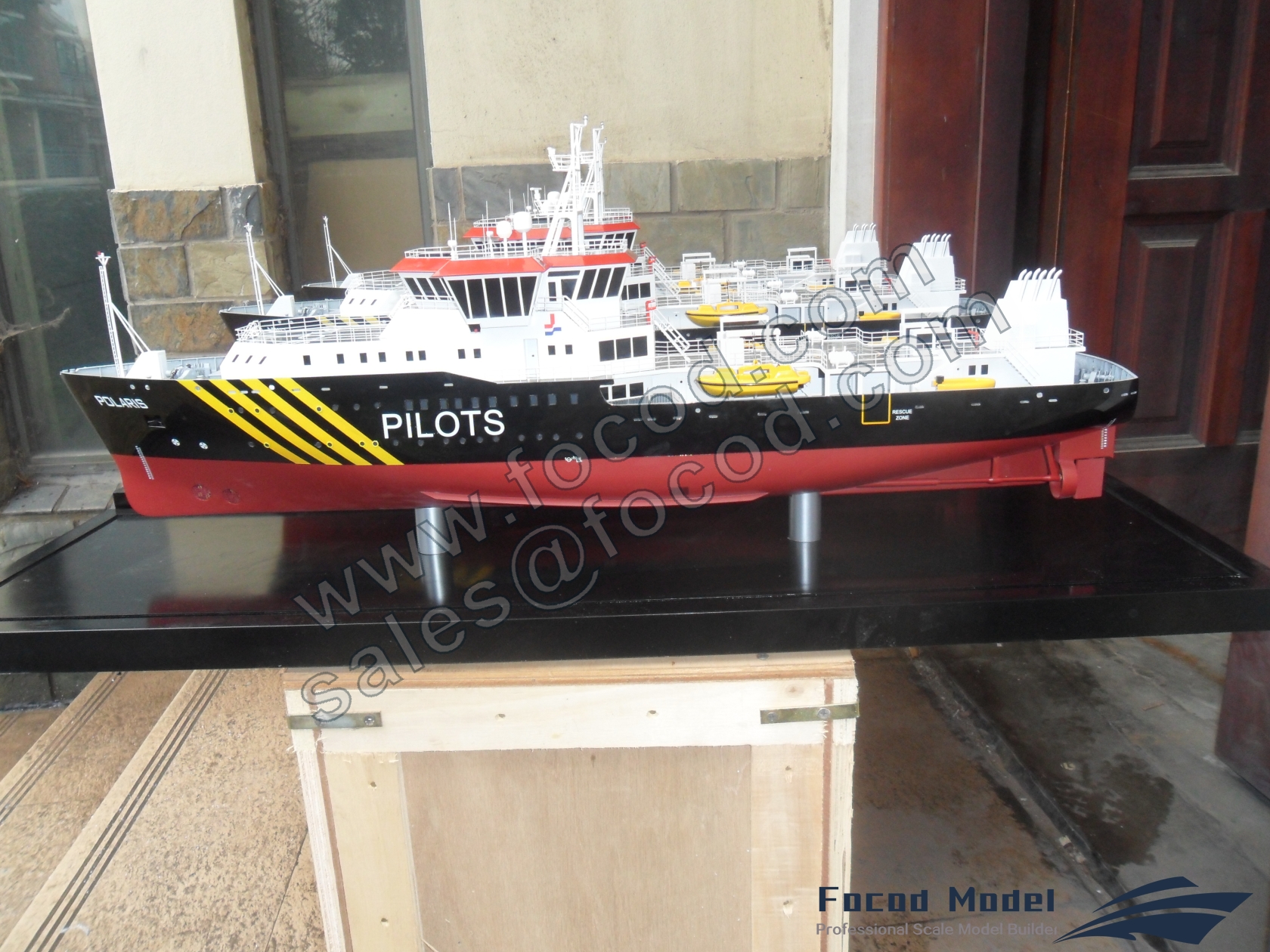 customized model of 81.5m Pilots Boat